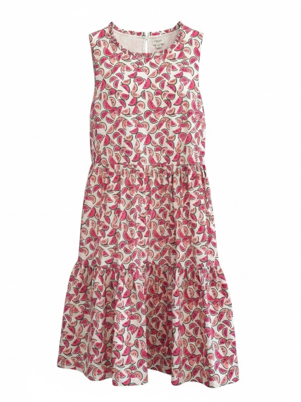 J Crew womens size 12 cotton Pink Watermelon Print Sleeveless Dress‎
